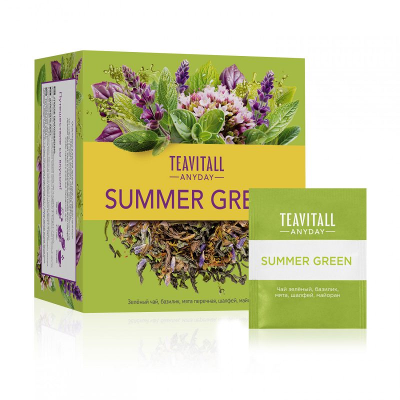 Чайный напиток Teavitall Anyday &laquo;Summer Green&raquo;, 38 фильтр-пакетов